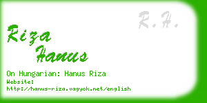 riza hanus business card